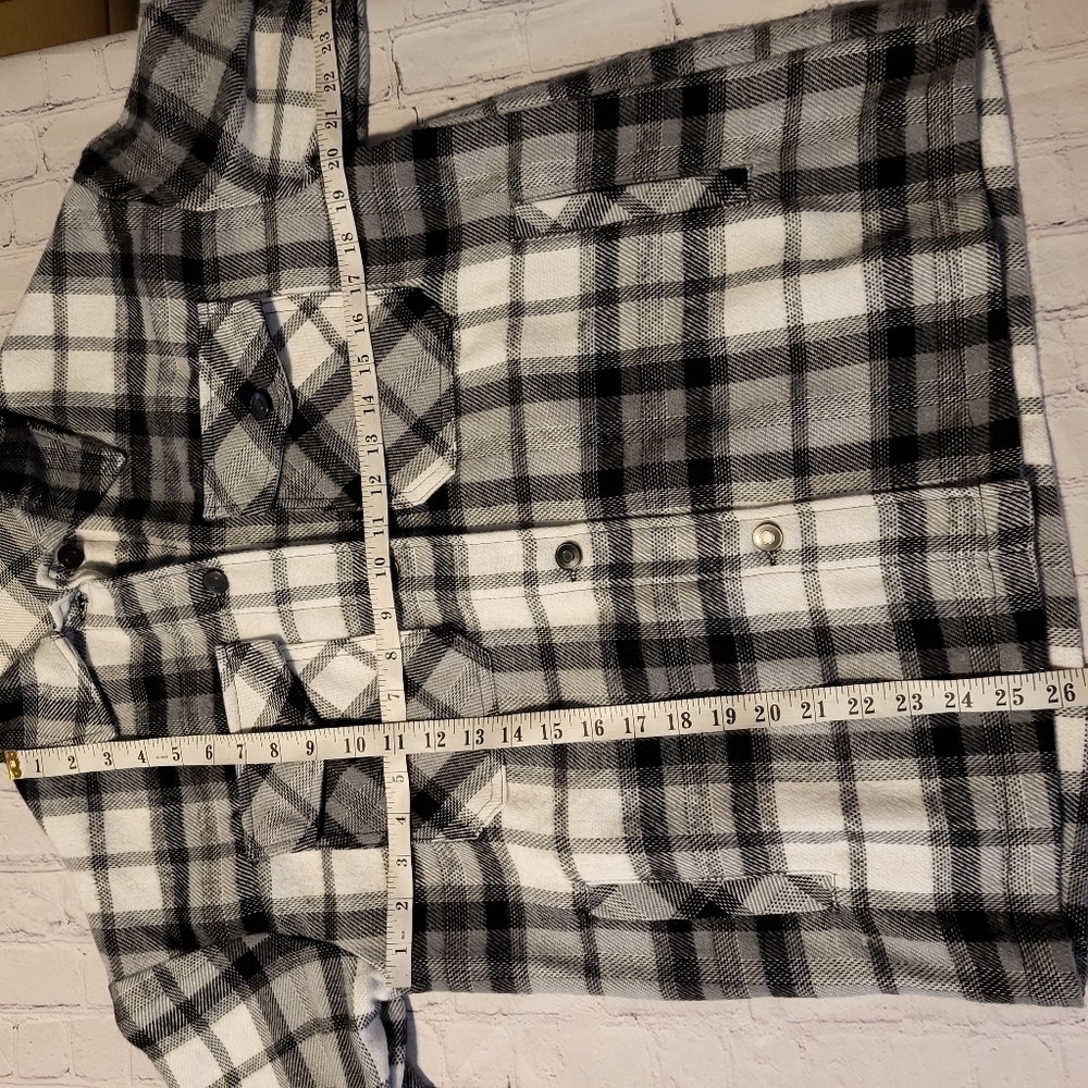 Dex Plaid Button Front  Shacket Size S - Picture 5 of 6